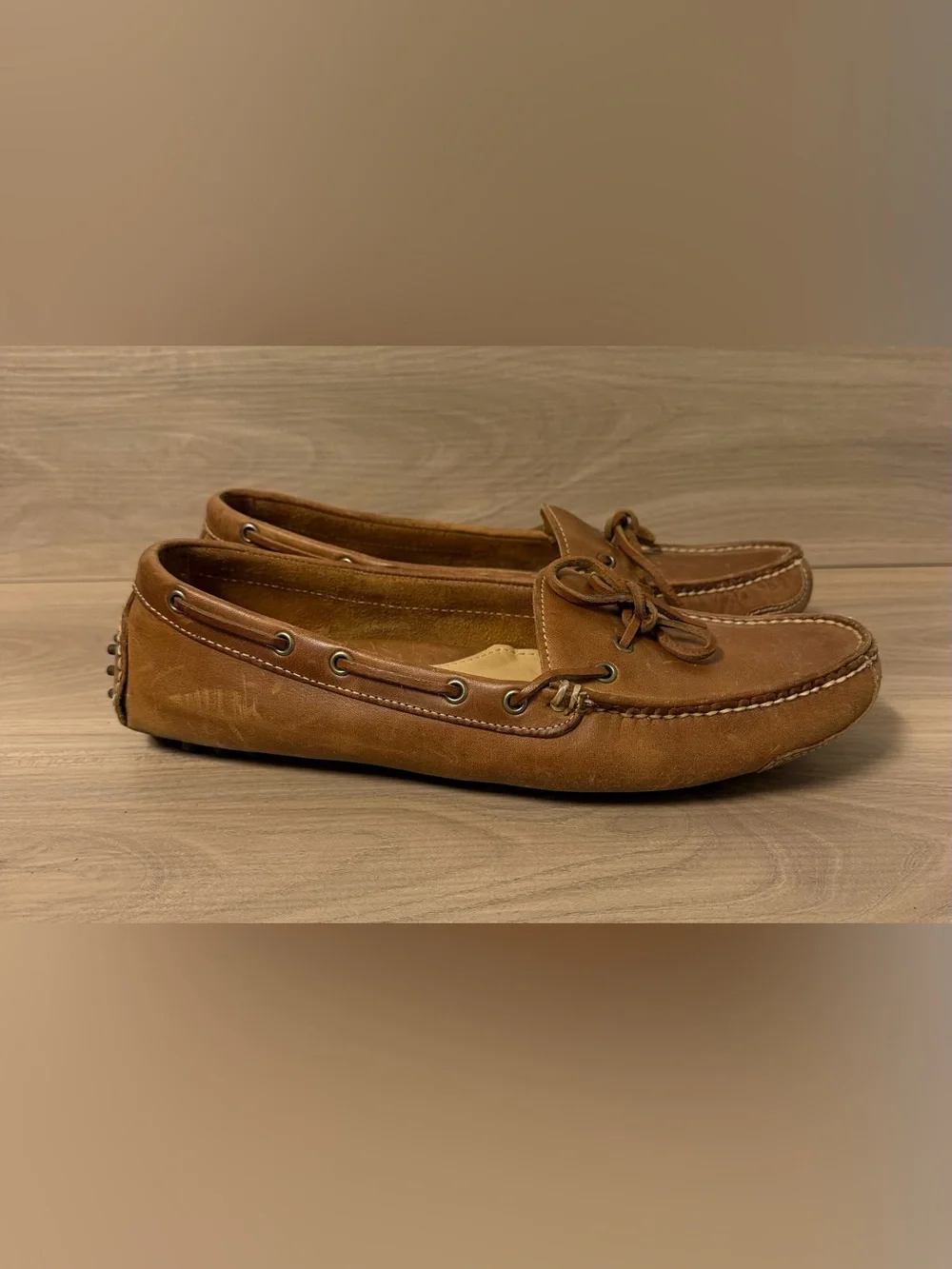 Cole Haan Driving Moc Shoes Mens Size 9.5 M Brown Leather Loafers Slip On 13215